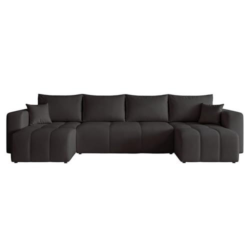 IDOHOME Modern U-Form Wohnlandschaft mit Schlaffunktion und Bettkasten...