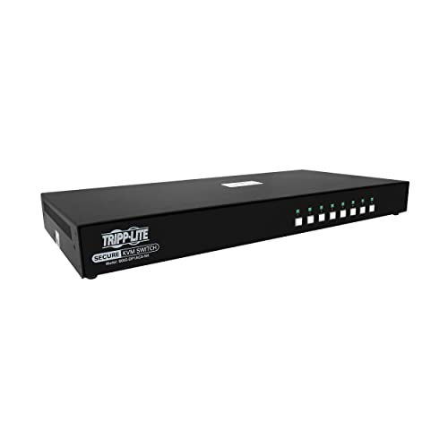 Image of Tripp Lite Secure KVM Switch 8-Port DisplayPort, United States Government NIAP-Certified PP4.0 Security, Common Access Card (CAC) Port, 4K @ 30Hz Video, TAA Compliant, 3-Year Warranty (B002-DP1AC8-N4)