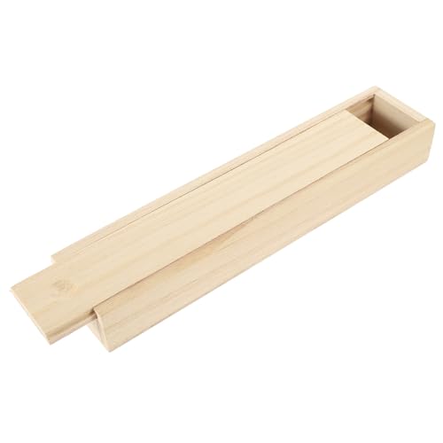 JOINPAYA Caja de Madera para Joyería Tapa Deslizante, Pequeña Caja de Almacenamiento 23x5x3 Cm, Contenedor para Guardar Pendientes y Anillos, Joyero de Madera Vintage para Hogar y Obsequio