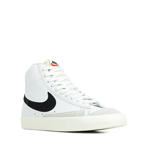 Nike Men's Mid '77 VNTG Blazer Basketball Shoes, White Black, 7.5 UK