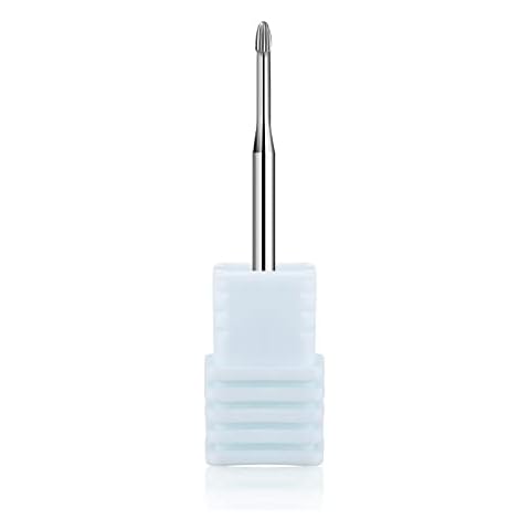 NMKL38 Safety Nail Drill Bits Tungsten Carbide Rotary Burrs Cuticle Clean for Nail Salon Manicure Tools 3/32" Grain Shaped for Electric Nail File Machine Cover