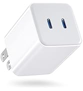 USB C Wall Charger, 40W Besgoods Dual Port 20W USB C Power Adapter PD Type C Fast Charging Block ...