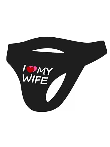 Sexy Black Mens Thong Underwear Low Rise with Printed Male G String T-Back Thongs Bulge Pouch Men's Lingerie