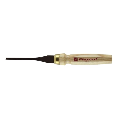 Flexcut Wood Carving Gouge | #11 Mallet Gouge | 1/8 Inch |1095 High Carbon Steel Blade | Ash Hardwood Handle | MC211 | Made in the U.S.A.
