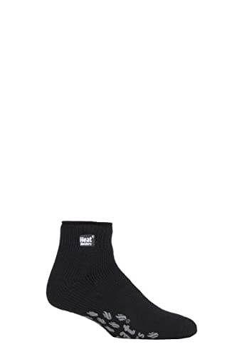 HEAT HOLDERS SOCKSHOP Mens Thermal Ankle Slipper Socks Pack of 1 Black 6-11