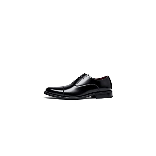 Zapatos formales de vestir Oxford para hombre en cuero negro talla 10.5