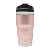 MyBevi Retro Wave Stainless Steel Premium Grade Insulated Travel Tumbler (12 oz Rose Gold, 12 oz)