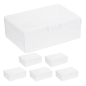 Produit Pokémon UPKOCH Lot de 6 boîtes de rangement rectangulaires transparentes en plastique avec fermeture à pression, idéales pour ranger pièces de monnaie, perles et bijoux.