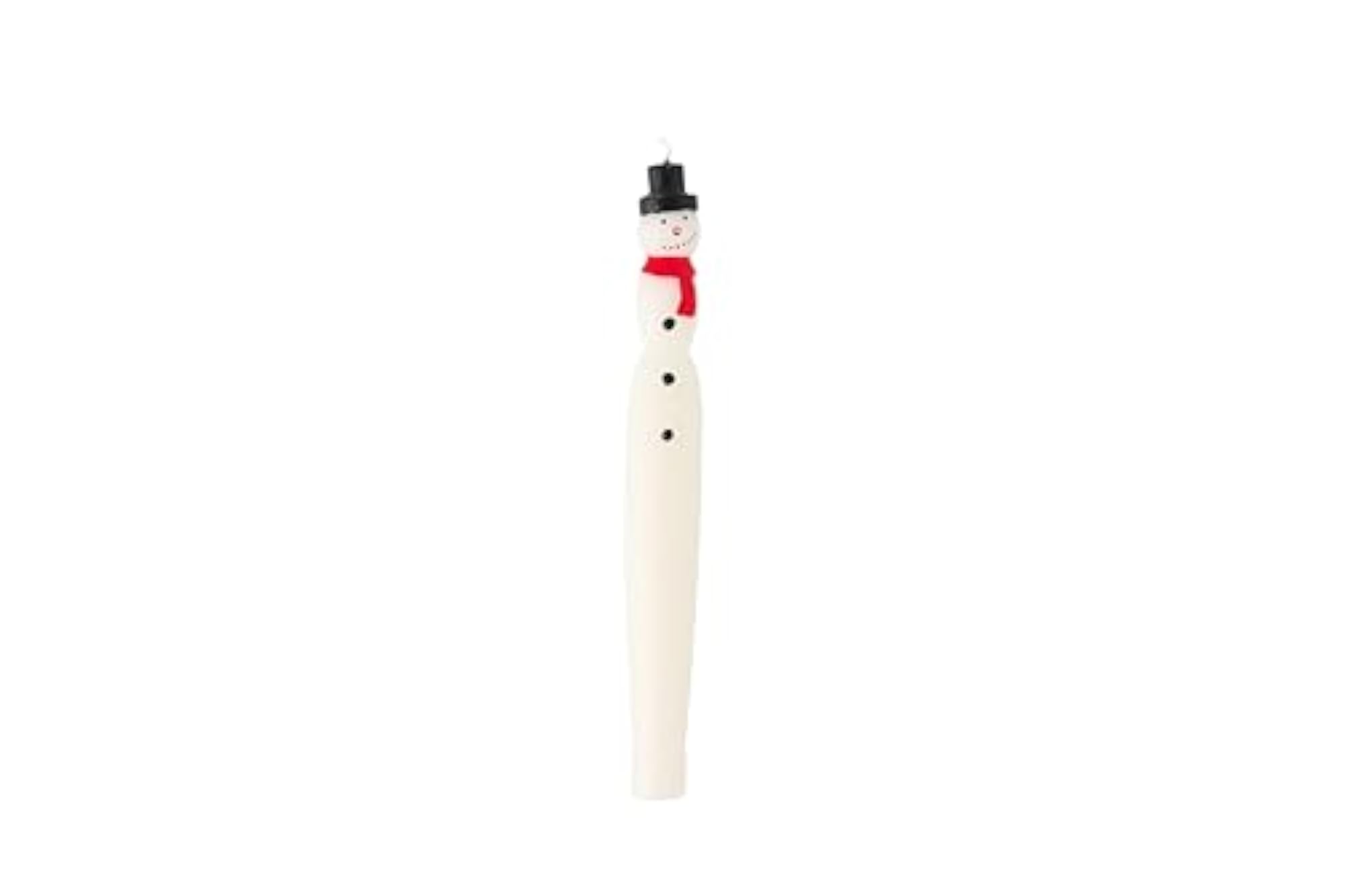 Classic Christmas Taper Candle, Snowman Design