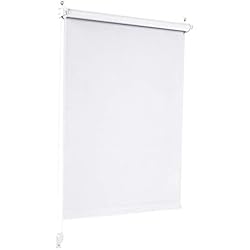 Estores Para Ventanas Sin Persianas Sonello Estor Opaco sin perforación 50cm x 130cm Blanco, Persiana Enrollable Blackout para Puertas y Ventanas con Cadena, Persianas Enrollable para fijación sin taladrar con Clip, protección Visual