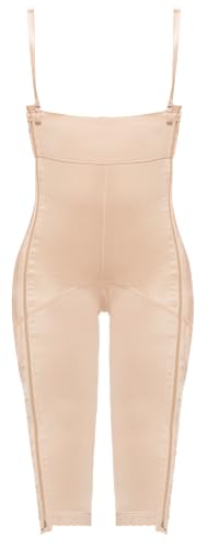 Image of Annette Women's Below The Knee Compression Shapewear - High-Waisted Butt lifting Garment - Two Side Zipper & Removable Strap