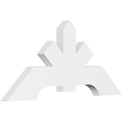 Ekena Millwork GBP036X17X0204VAN00 Vanguard Architectural Grade PVC Gable Brackets 36"W x 16 1/2"H x 2"D x 4"F, 11/12 Pitch