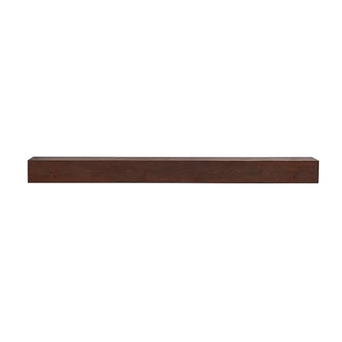 Touchstone Fireplace Mantel -60" Wall-Mounted Mantel Shelf for over Fireplace - Wood Handcrafted Floating Shelf - Rustic Farmhouse Mantles - Traditional Floating Mantle 60 X 8 X 4.75 - Espresso Finish