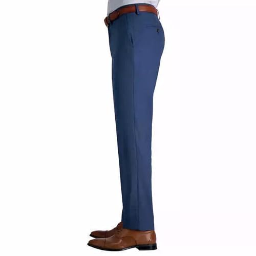 Haggar Men’s Performance Straight Fit 365 Flex Dress Pants (US, Waist Inseam, 32, 30, Regular, Regular, Blue)3