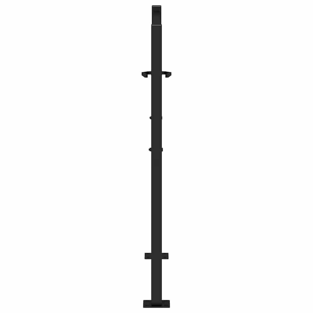 vidaXL Cancello Giardino Nero 100x100 cm in Acciaio Design a Croce, cancello della Recinzione, cancello Esterno, cancello del Metallo