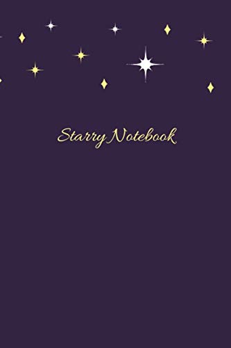 STARRY NOTEBOOK: Starry Lined Composition Notebook For Every Occasion 6 x 9 120 Pages, White