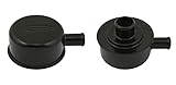 Mr. Gasket 2054BP Flat Black Push-On Breather Cap with PCV Tube