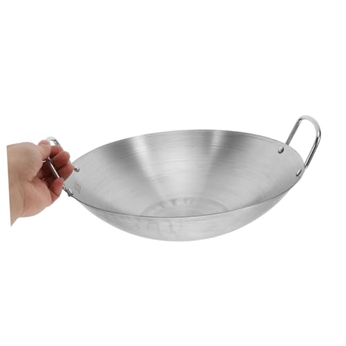 Wok de acero inoxidable con dobles asas aislantes miniatura 4
