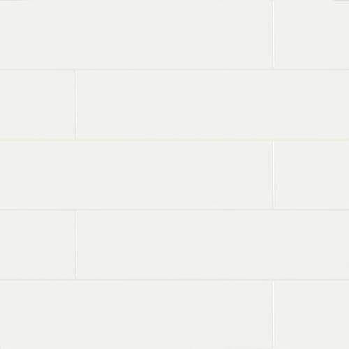 MSI White Glossy 4 in. x 16 in. Glossy Ceramic Subway Wall Tile for Bathroom, Kitchen