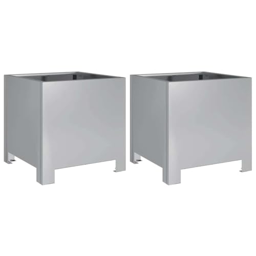Pots de fleurs carrés durables en acier galvanisé de qualité supérieure pour extérieur