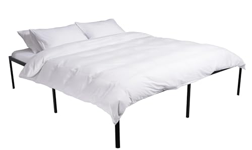 CLP Letto Hamlin in Metallo 200x180x41 cm Nero
