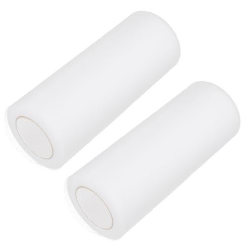 HOMSFOU 2 Rollos de Tela de Tul Blanca para Boda, Cinta de Malla Decorativa Multifunción, 2 Piezas, Tela de Tul DIY para Manualidades, Decoración de Fiestas y Embalajes, Cortable y Ligera