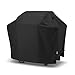 SunPatio BBQ Grill Cover 55 Inch, Outdoor Heavy Duty Waterproof Barbecue Gas Grill Cover, UV and Fade Resistant, All Weather Protection for Weber Charbroil Dyna-Glo Kenmore Grills and More, Black