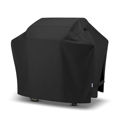 SunPatio Grill Cover 55 Inch, Outdoor Heavy Duty Waterproof Barbecue Gas Cover, UV & Fade Resistant, All Weather Protection Compatible for Weber Charbroil Nexgrill Kenmore Grills and More, Black by SunPatio - Used condition - US$24.20