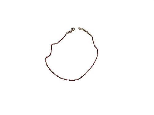 Tobillera de plata 925 con bolas doradas de diseño fino ajustable para tobillos elegantes