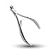 Rui Smiths Professional Carbon Steel Cuticle Nippers for Home Users, French Handle, Double Spring, 6mm Jaw (Full Jaw) 