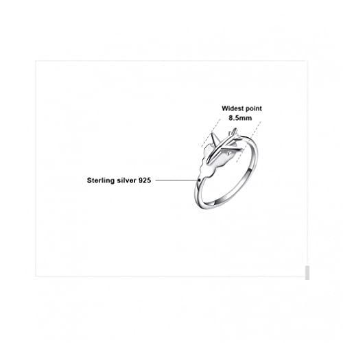 Bague ouverte réglable cadeau idéal en argent 925 empilable pour elle - 3