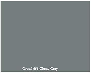 12" x 10 ft Roll of Glossy Oracal 651 Gray Adhesive-Backed Vinyl for Craft Cutters, Punches and Vinyl Sign Cutters by VinylXSticker