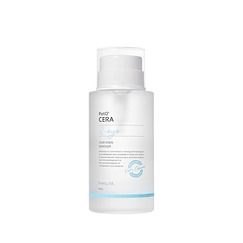 Image of PetO'Cera Q-Eye, Eye Stain Remover for Dogs and Cats, Removes Tear Stains, Discharge, Soothes, Neutralizes Odors, Vet Approved, Korean Pet Skin Care (10.1 fl oz, 300ml)