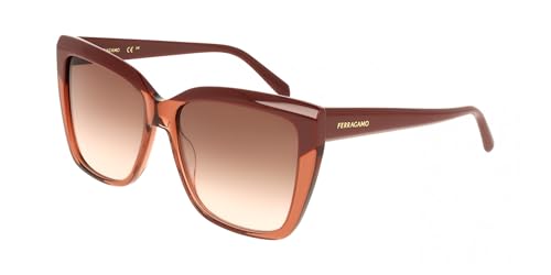 Lunettes de soleil Ferragamo SF1102S femme marron transparent et bordeaux 58mm