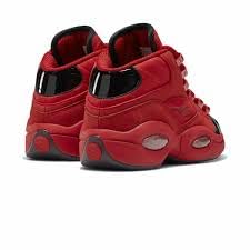 Reebok Grade School Question Mid Heart Over Hype Sneakers Size 6Y Scarlet/Black/Goldmt FX40152