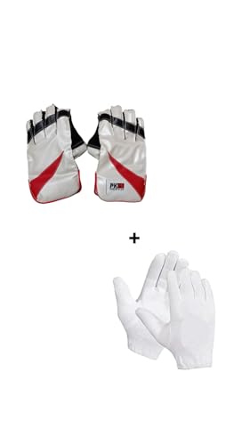 Image of Classic Wicket Keeping Gloves Combo with Soft Inner Gloves & I10 Rubber Ball