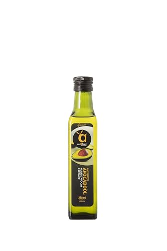 Casalbert Huile d'Avocat. Idéal pour la cuisson à haute température ou pour être utilisé froid dans les aliments. Végan. Bouteille en verre 250 ml