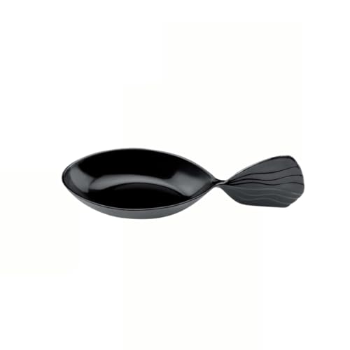 Gold Plast Monoporzioni Finger Food a Cucchiaio Fish Riutilizzabile Colore Nero 20cc- 30 pezzi