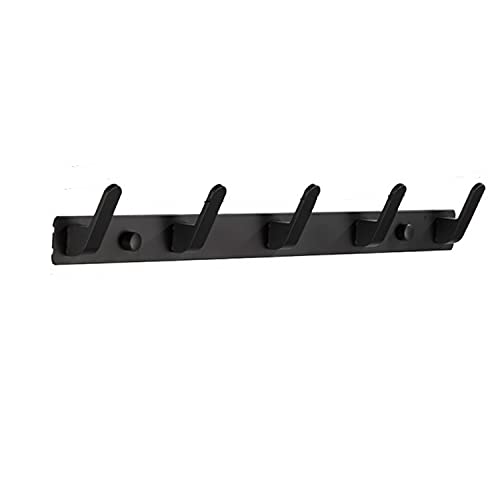 KAIXUN Coat Rack Wall Mount 3-8 Hooks Coat Hooks Wall Mounted Wall Mounted Clothes Rack Wall Coat Rack Hooks for Hanging Coats Modern Black Hanging for Clothes Entryway Bathroom (5 Hooks(2 Packs))