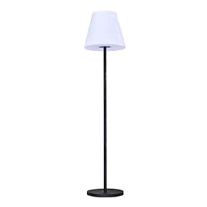 Staande lamp, zonne-energie, oplaadbaar, metalen voet, warm wit/wit, dimbaar, hoogte 150 cm