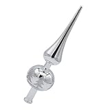 NUOBESTY Christmas Tree Topper Plastic Christmas Tree Topper Blown Plastic Xmas Tree Finials Hand- P