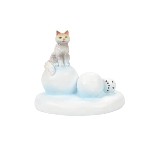 Department 56 Accessories for Village Collections White Christmas Kitten and Snowman Sorry Not Figurine, 1.625 Inch, Multicolor