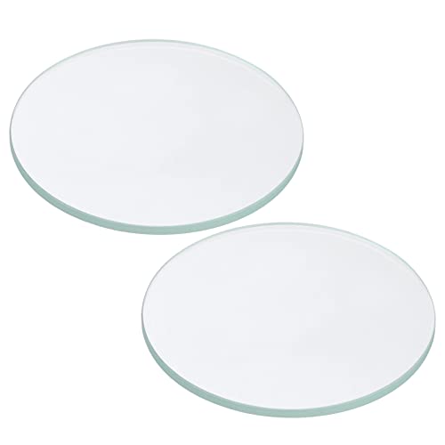 PATIKIL 1.97x0.08 Dia Torcia Vetro Obiettivo, 2pz Lucido Bordo Vetro Obiettivo per LED Luce Sorgente Obiettivo Portatile Torcia Elettrica Sostituzione, Trasparente