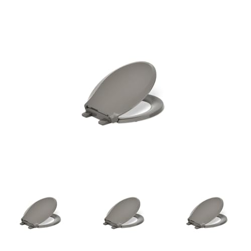 Image of KOHLER 4639-RL-K4 Cachet ReadyLatch Round Toilet Seat Soft Close, Cashmere (Pack of 4)