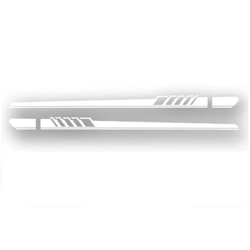 �E�B���h�E���[�o�[ 2PCS �ԃh�A�T�C�h�X�J�[�g�X�g���C�v�X�e�b�J�[ �r�j�[���f�J�[���A�N�Z�T���[ �x���c�ɓK�� SLK�N���X R170 R171 R172 SLK55 AMG SLK200 250�ɓK�� �T���K�[�h �E�B���h�f�B�t���N�^�[(White)