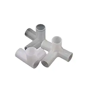 Generic 4Pcs Plastic Inner Diameter 12Mm 16Mm 20Mm 25Mm Pe Tee Connector Four Five Way Joint Pipe Adapter Wardrobe Fittings: Inner Diameter 25Mm, 4 Way Connector