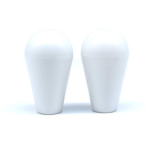 Arcity2 Pcs Arcade Joystick Oval Bat Top Topper Knob Ball Top Handle Knob American Type Style White and White for Zippy SANWA SEIMITSU Arcade1up Machine Console Cabinet New
