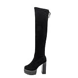 Estas botas por encima de la rodilla para mujer están confeccionadas con un suave forro grueso que mantiene los pies y las piernas calientes y secos durante todo el día.
