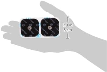 Compex | Bag of 4 Black Electrodes 5x5 cm with 1 Snap connector | Compatible electro muscle stimulators Wired and Wireless