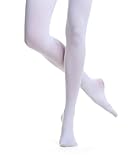 Danskin womens Ultrasoft Microfiber Footed Tight, White, C